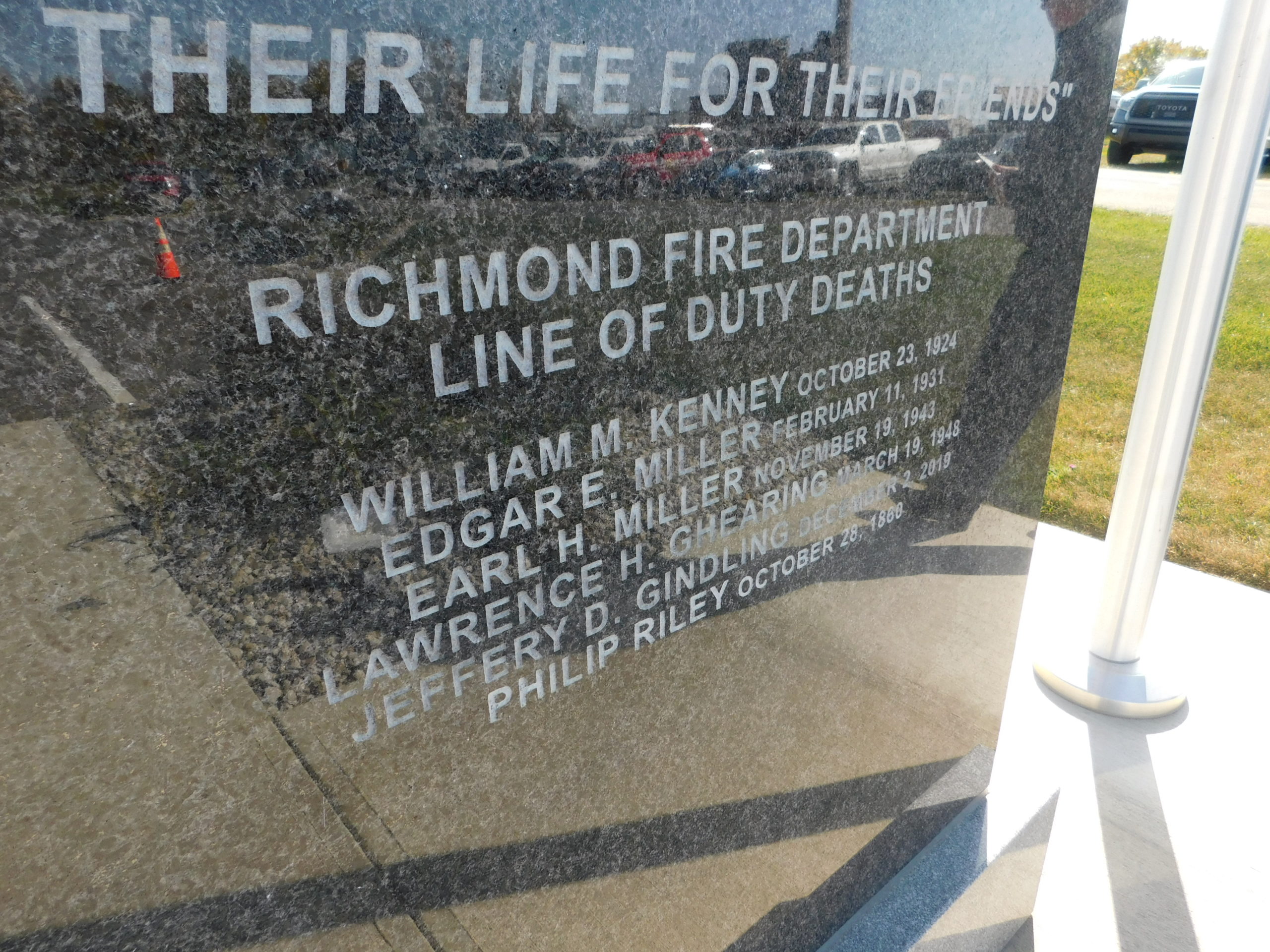 Photo of a memorial marker