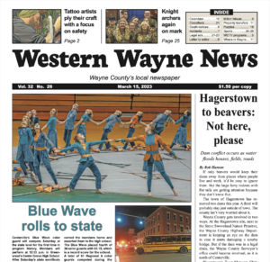 An image of the top of the front page of the March 15, 2023 Western Wayne News