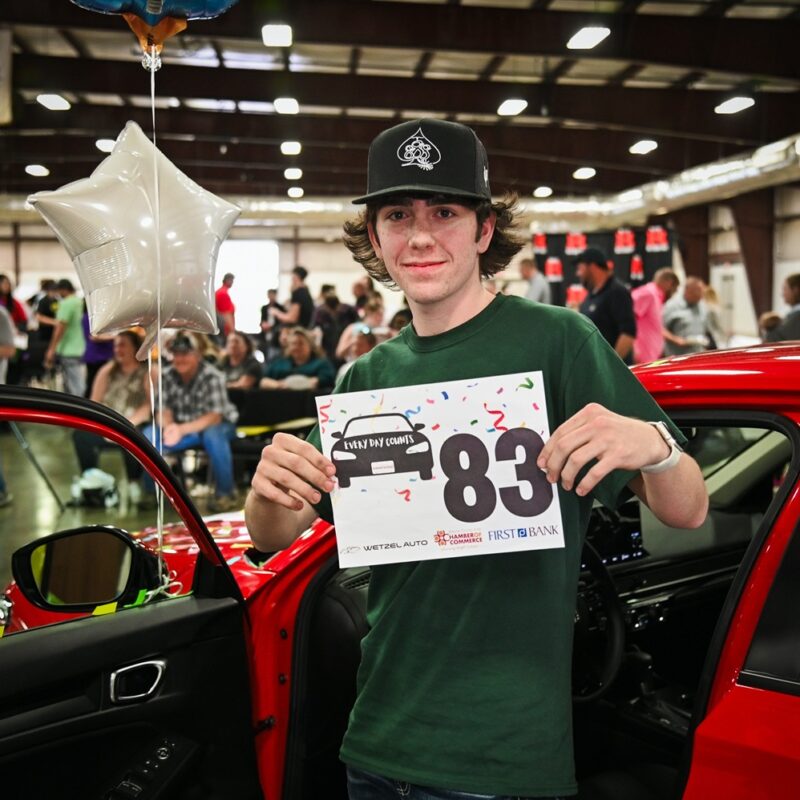 Student wins car on 18th birthday