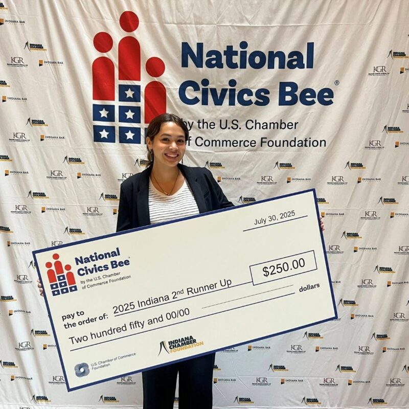 Teen takes 3rd in state civics bee
