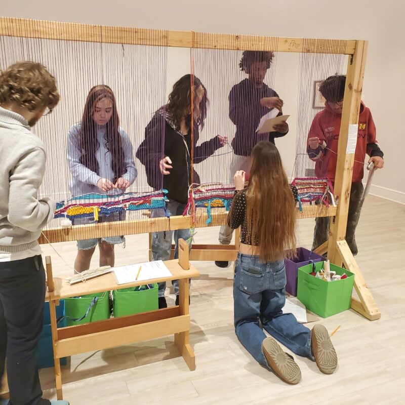 Museum visitors can get hands-on creating textiles