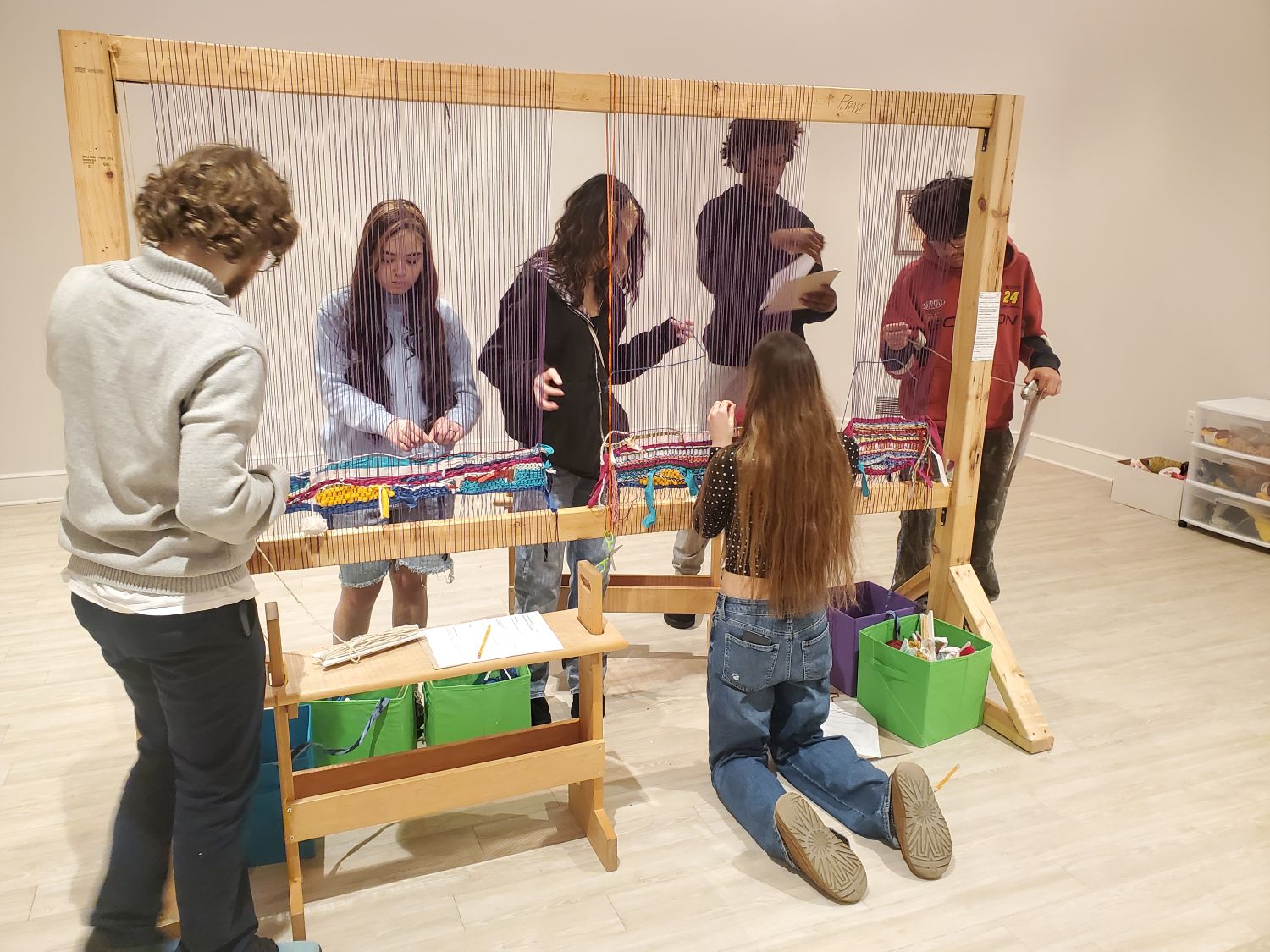 Museum visitors can get hands-on creating textiles