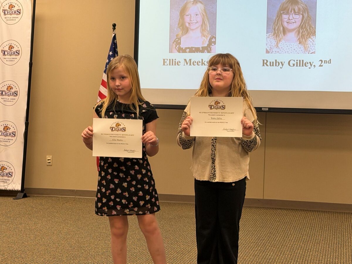 2 perfect IREAD scores celebrated at board meeting 