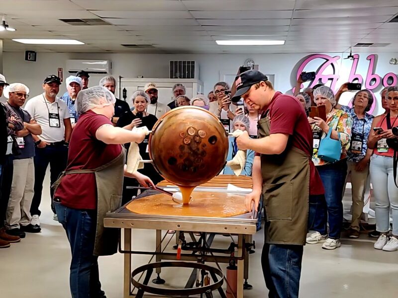 Visitors experience fun at Abbott’s candy factory